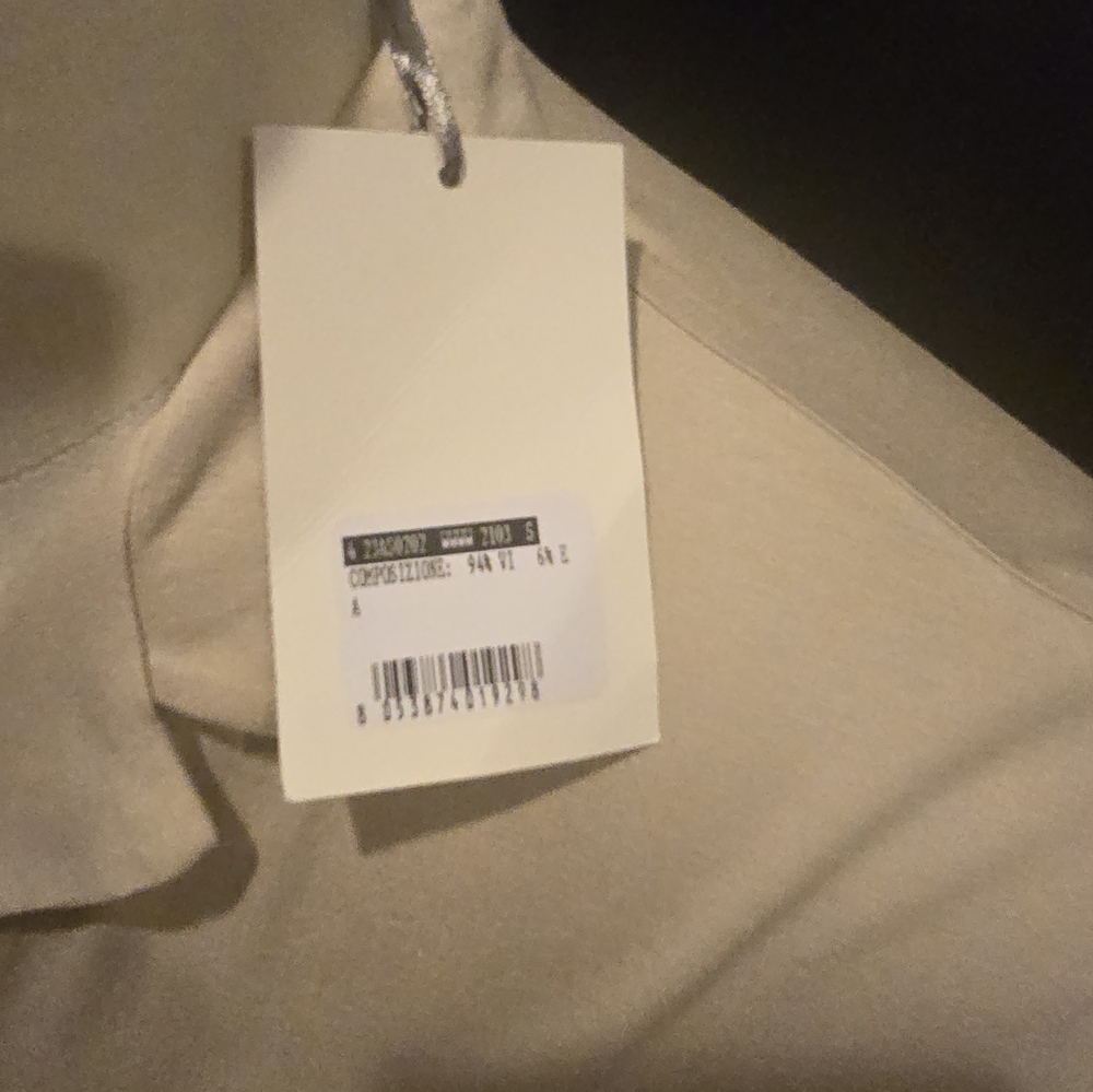 Frette LuxuryNewW/Tags 2025 Beige  Nightgown Pyjamas w/Blue Trim Button Down - Picture 7 of 15